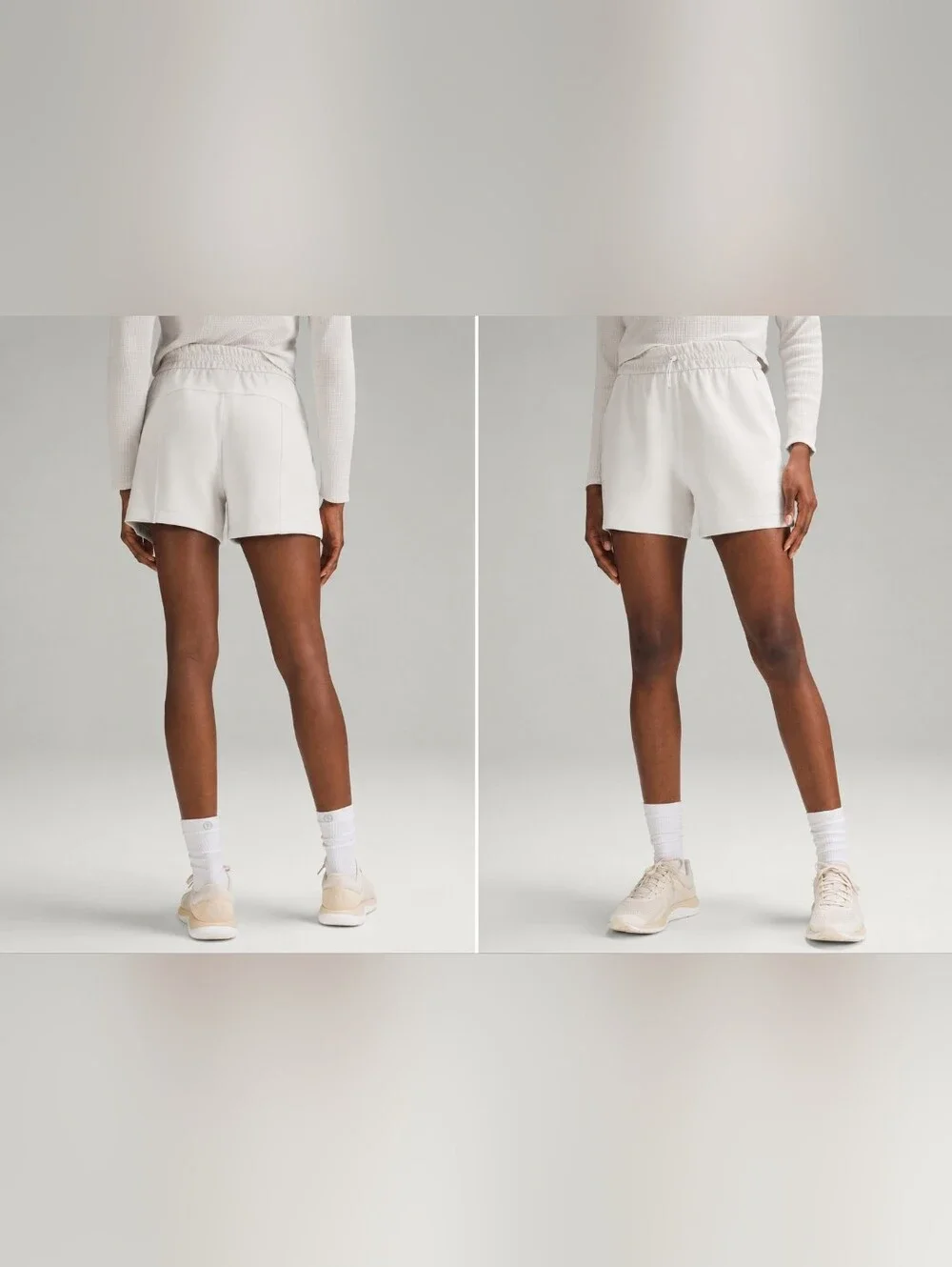๐ค Lululemon Softstreme High-Rise 4" Shorts โข BONE โข Size 6 โข NWT - Picture 1 of 5